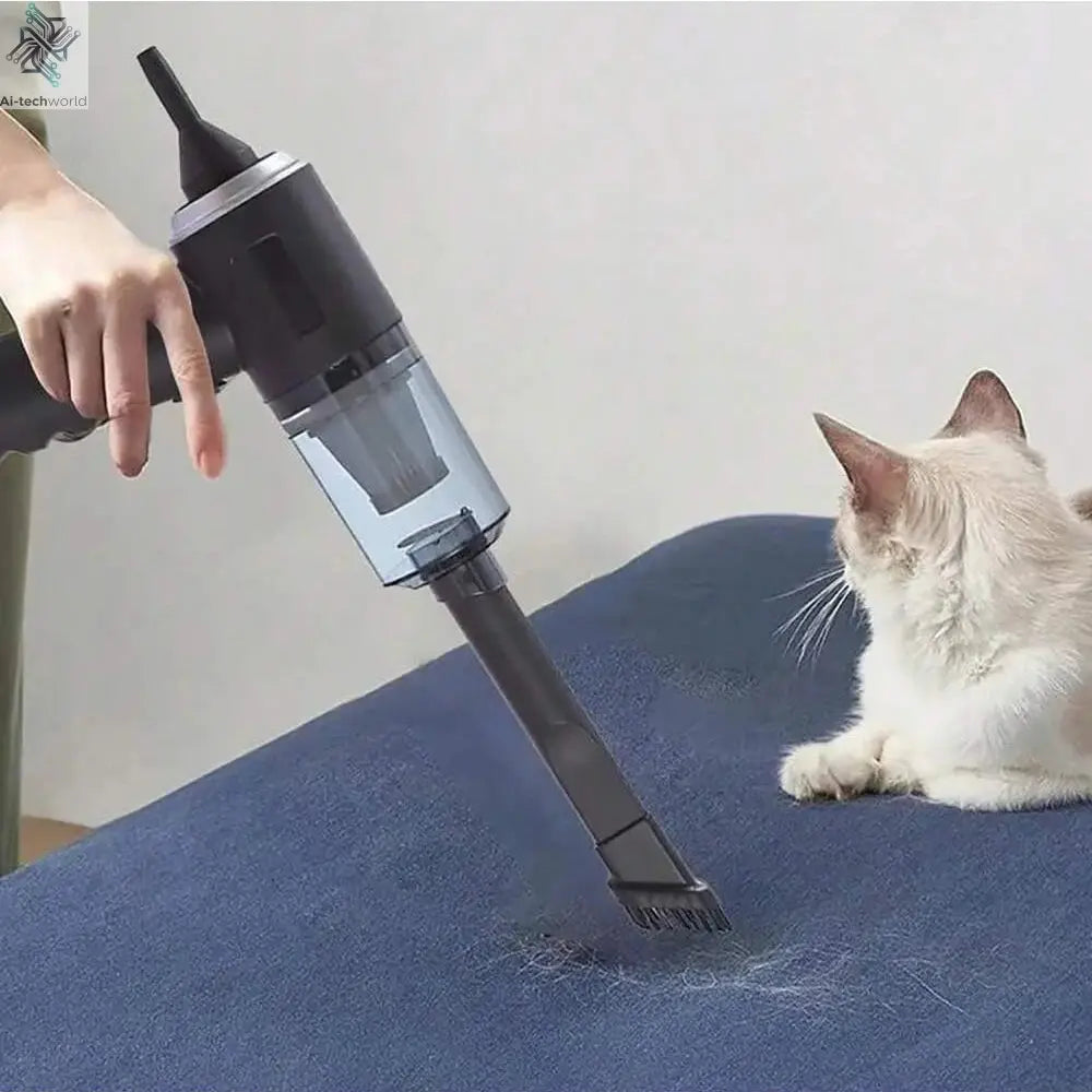 3 In 1 Integrated Suction And Blowing Vacuum Combination Vacuum Cleaner USB Charging Small Car Household Vacuum Cleaner Ai-TechWorld 