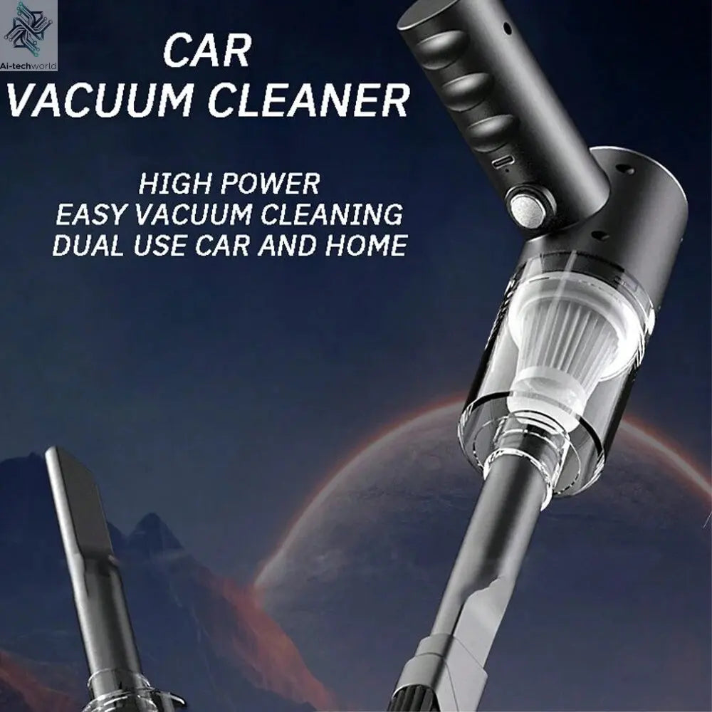 3 In 1 Integrated Suction And Blowing Vacuum Combination Vacuum Cleaner USB Charging Small Car Household Vacuum Cleaner Ai-TechWorld 