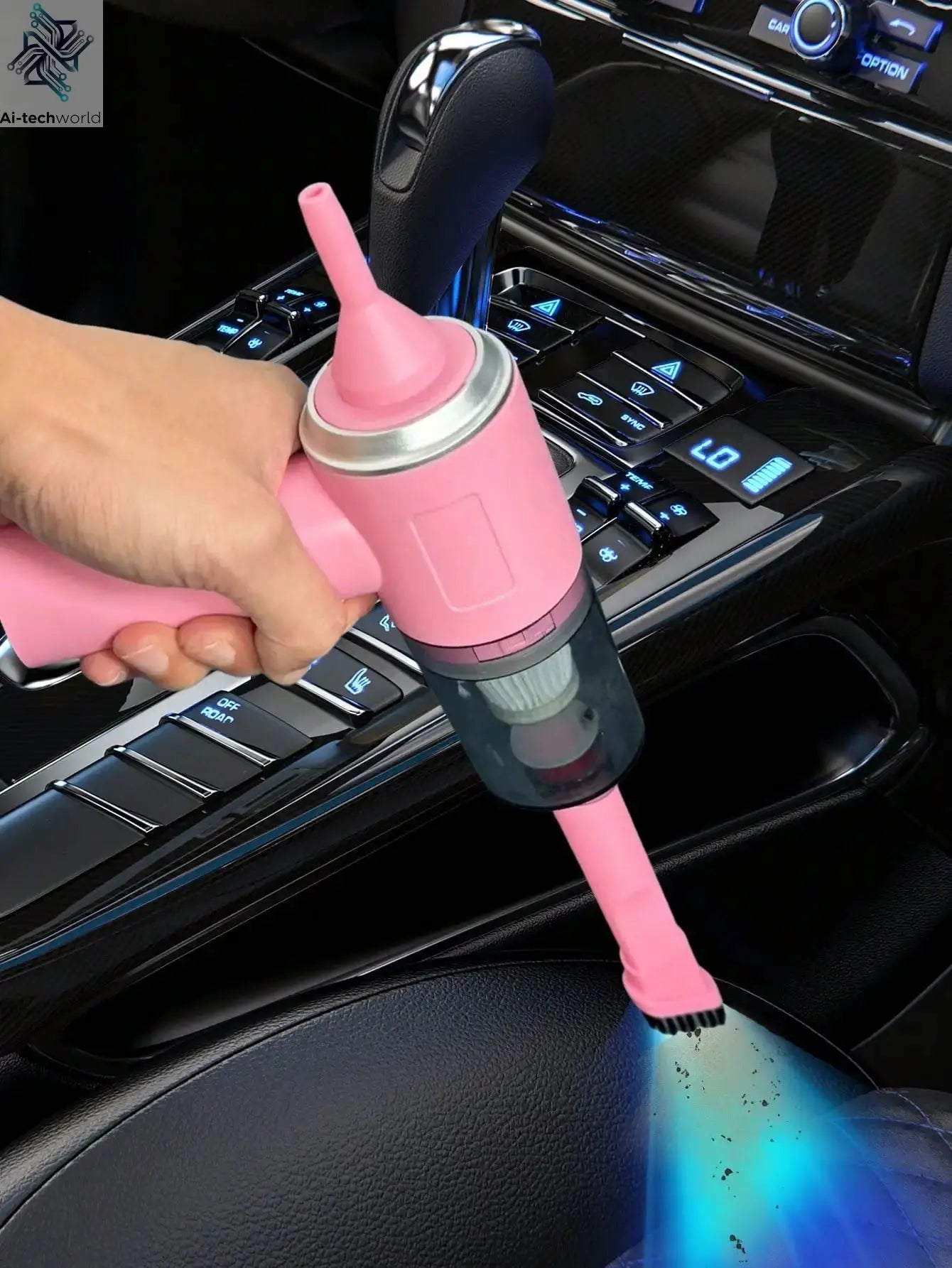 3 In 1 Integrated Suction And Blowing Vacuum Combination Vacuum Cleaner USB Charging Small Car Household Vacuum Cleaner Ai-TechWorld 