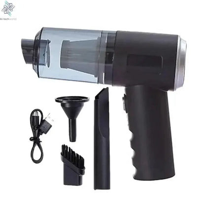 3 In 1 Integrated Suction And Blowing Vacuum Combination Vacuum Cleaner USB Charging Small Car Household Vacuum Cleaner Ai-TechWorld 
