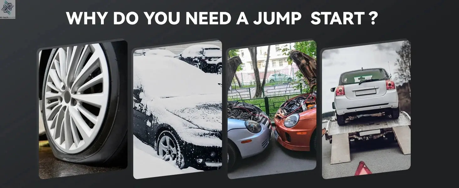 3000A/4000A/5000A Start Power Bank Jump Starter Car Booster External Battery 12V Starting Device for Petrol Diesel Powerbank Ai-TechWorld 