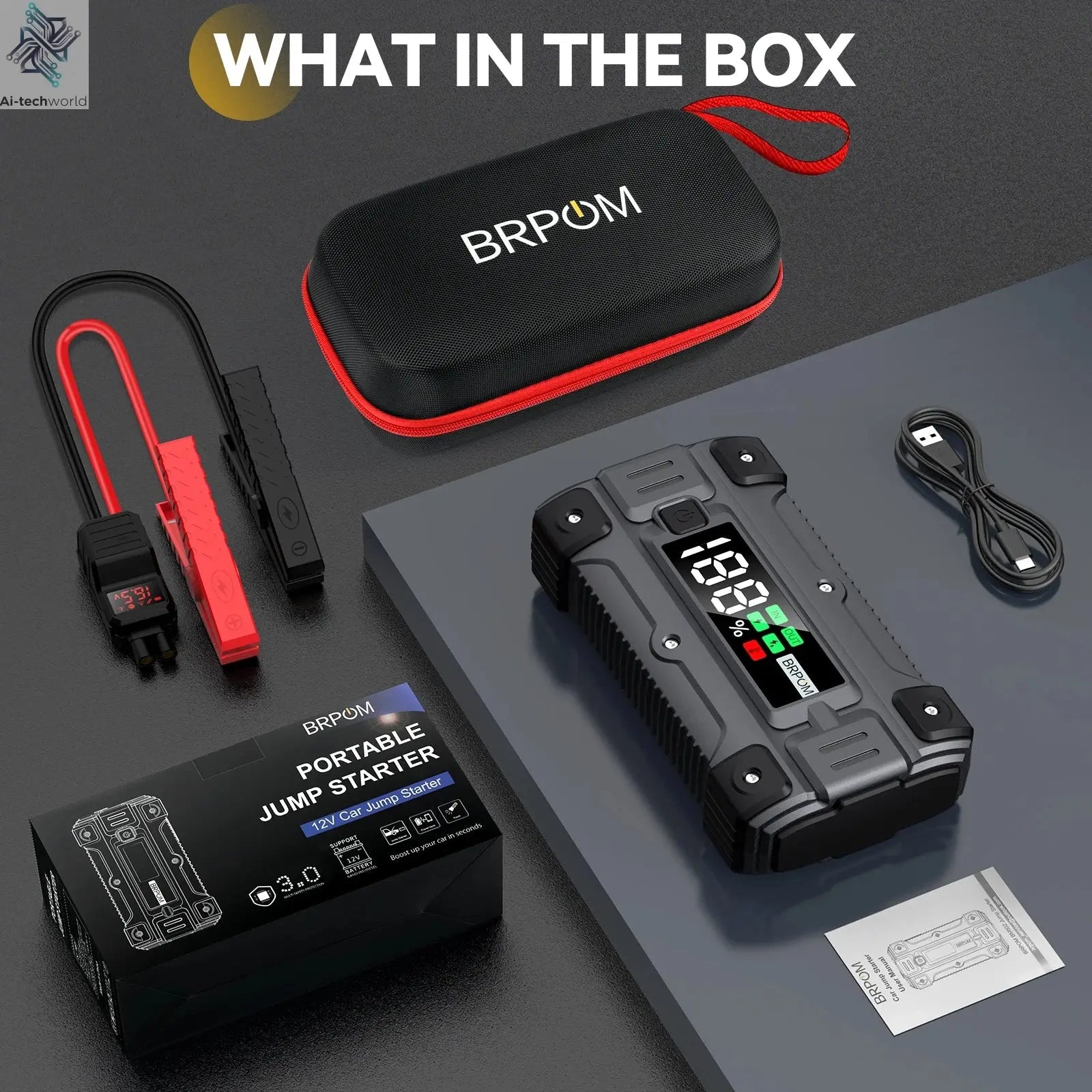 3000A/4000A/5000A Start Power Bank Jump Starter Car Booster External Battery 12V Starting Device for Petrol Diesel Powerbank Ai-TechWorld 