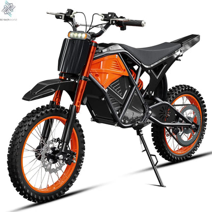 3000W Off Road Electric Motorcycle, 48V22.5AH Lithium Battery, Speed Of 37.5MPH and a Range Of 60 Miles,Adult Electric Dirt Bike - Ai-TechWorld