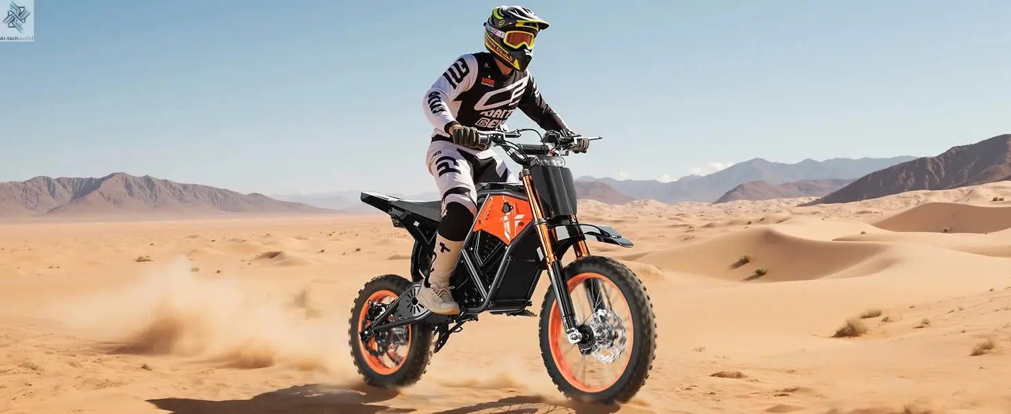 3000W Off Road Electric Motorcycle, 48V22.5AH Lithium Battery, Speed Of 37.5MPH and a Range Of 60 Miles,Adult Electric Dirt Bike - Ai-TechWorld