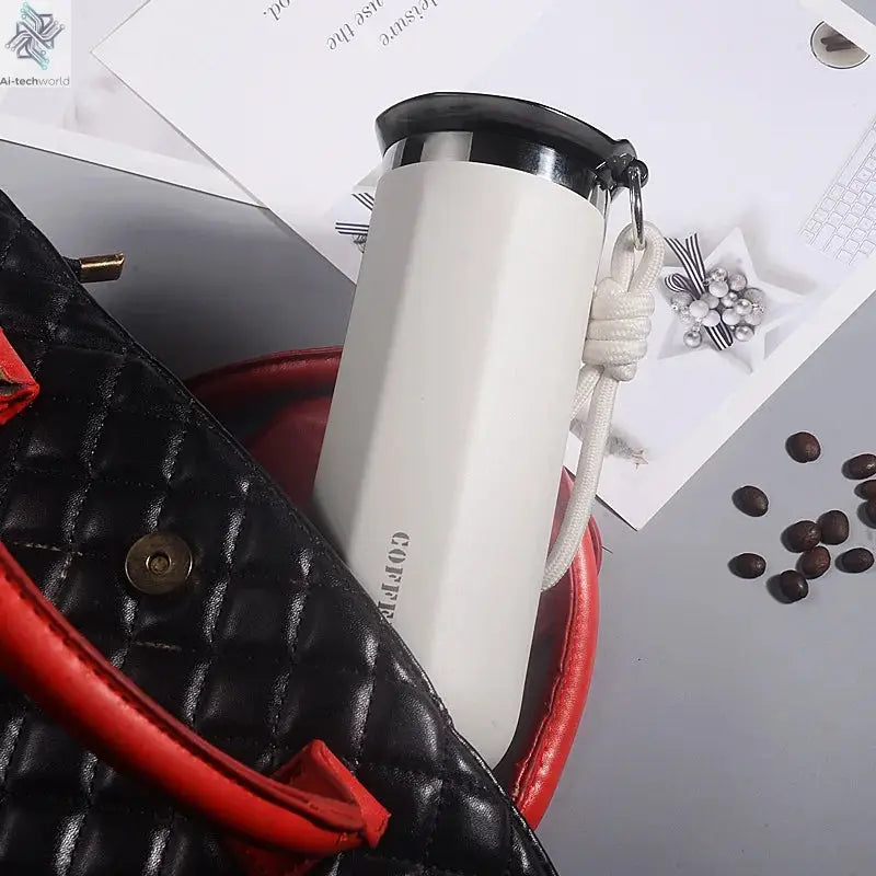 350/500ML Stainless Steel Coffee Mug Insulated Water Cup Portable Double Wall Vacuum Flask Leak-Proof with Lid Travel Coffee Cup Ai-TechWorld 