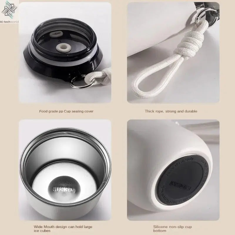 350/500ML Stainless Steel Coffee Mug Insulated Water Cup Portable Double Wall Vacuum Flask Leak-Proof with Lid Travel Coffee Cup Ai-TechWorld 