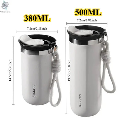 350/500ML Stainless Steel Coffee Mug Insulated Water Cup Portable Double Wall Vacuum Flask Leak-Proof with Lid Travel Coffee Cup Ai-TechWorld 