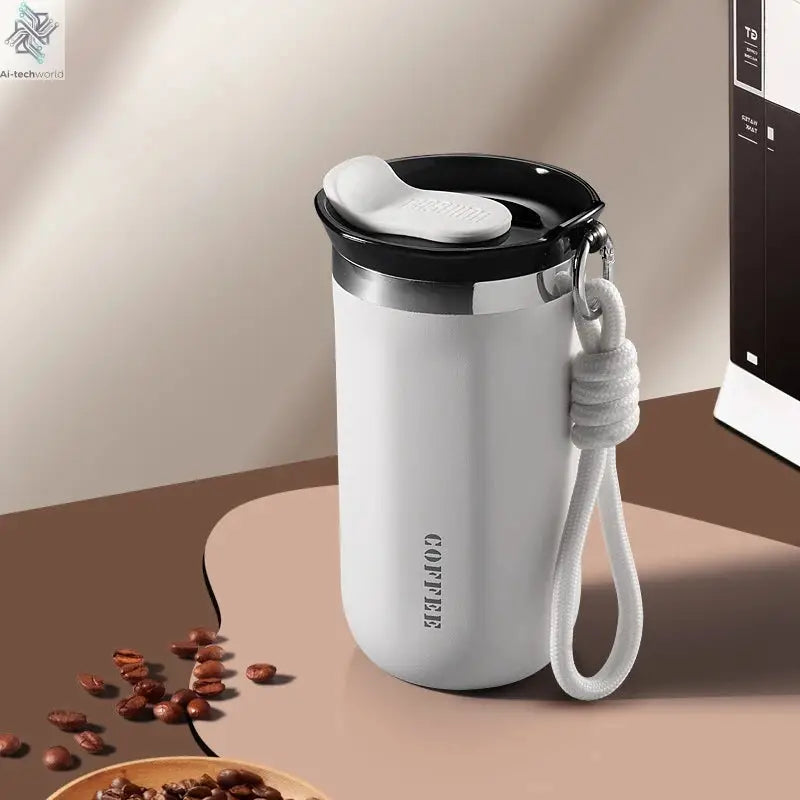 350/500ML Stainless Steel Coffee Mug Insulated Water Cup Portable Double Wall Vacuum Flask Leak-Proof with Lid Travel Coffee Cup Ai-TechWorld 