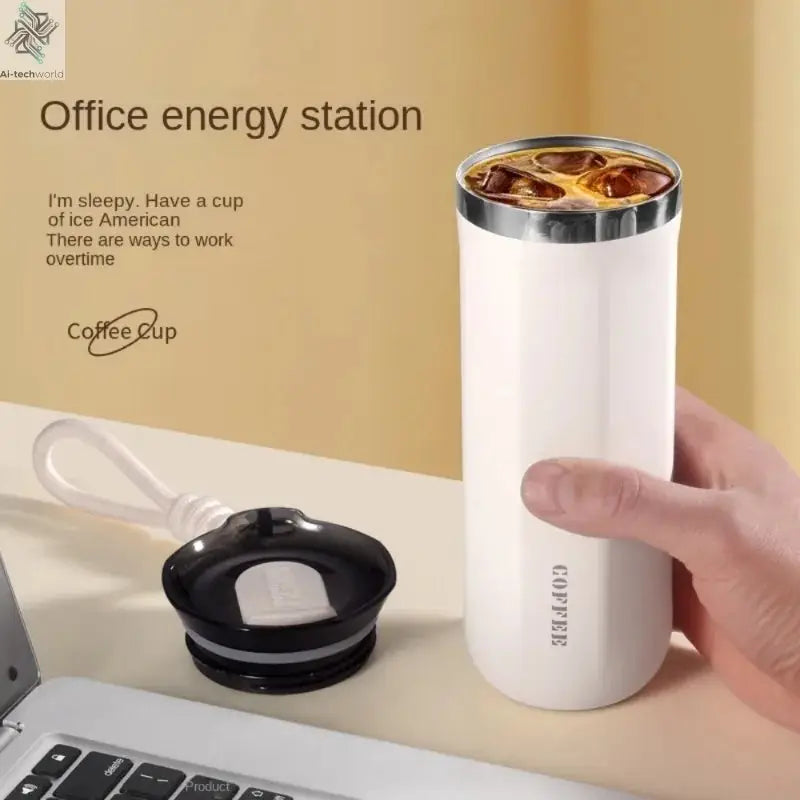 350/500ML Stainless Steel Coffee Mug Insulated Water Cup Portable Double Wall Vacuum Flask Leak-Proof with Lid Travel Coffee Cup Ai-TechWorld 