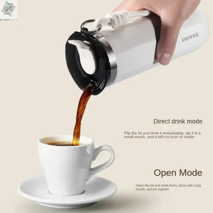 350/500ML Stainless Steel Coffee Mug Insulated Water Cup Portable Double Wall Vacuum Flask Leak-Proof with Lid Travel Coffee Cup Ai-TechWorld 