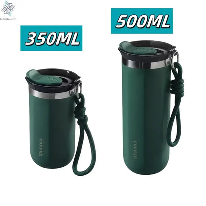 350/500ML Stainless Steel Coffee Mug Insulated Water Cup Portable Double Wall Vacuum Flask Leak-Proof with Lid Travel Coffee Cup Ai-TechWorld 