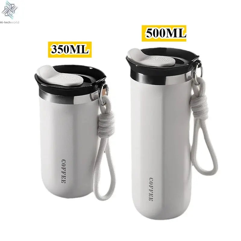 350/500ML Stainless Steel Coffee Mug Insulated Water Cup Portable Double Wall Vacuum Flask Leak-Proof with Lid Travel Coffee Cup Ai-TechWorld 