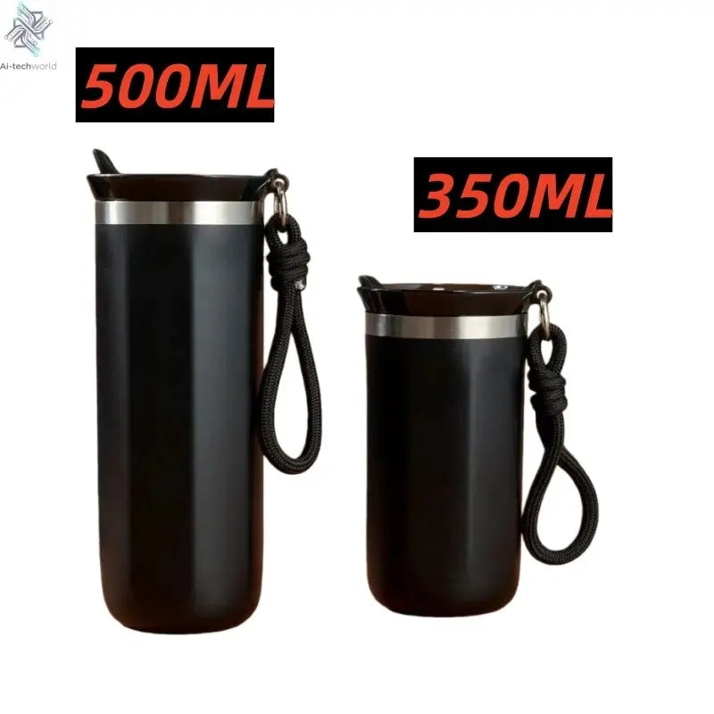 350/500ML Stainless Steel Coffee Mug Insulated Water Cup Portable Double Wall Vacuum Flask Leak-Proof with Lid Travel Coffee Cup Ai-TechWorld 