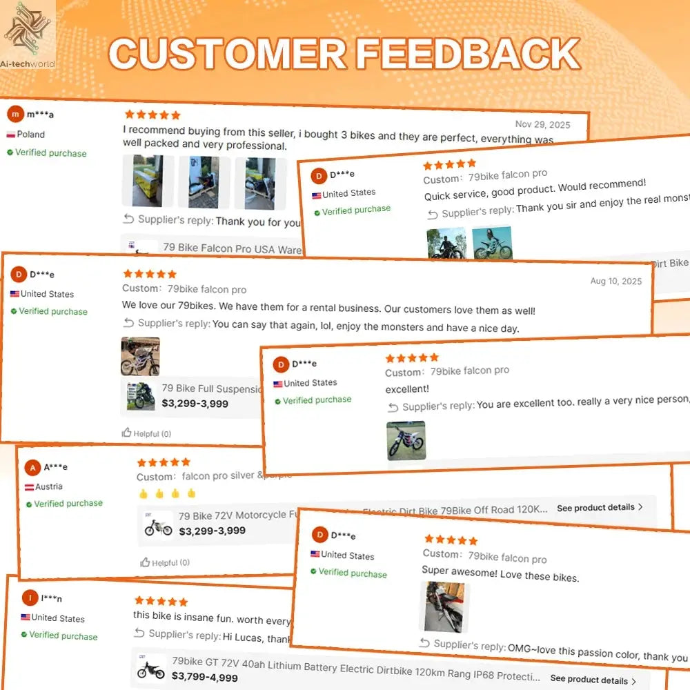 35KW Peak Power Fast Electric Bike Y-Volt Surge V Dirt E Bike Can Go 110km/h Powered by 97.2v 45ah Lithium Battery Ai-TechWorld 