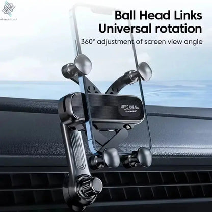 360 Rotation Car Navigation Bracket with Air Vent Clip, Telescopic Stand for 4.7-7 Inch Phones Ai-TechWorld