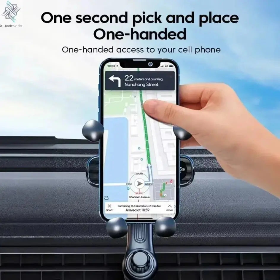 360 Rotation Car Navigation Bracket with Air Vent Clip, Telescopic Stand for 4.7-7 Inch Phones Ai-TechWorld