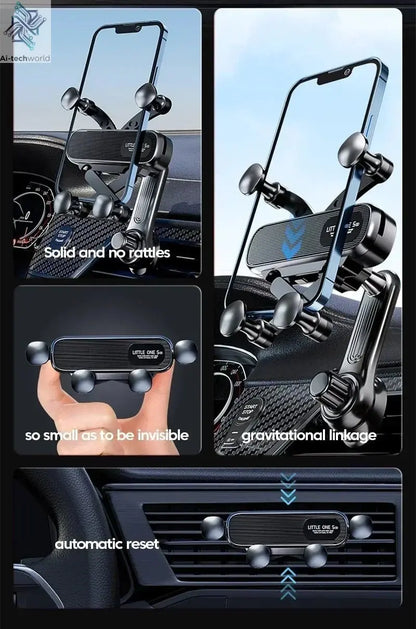 360 Rotation Car Navigation Bracket with Air Vent Clip, Telescopic Stand for 4.7-7 Inch Phones Ai-TechWorld