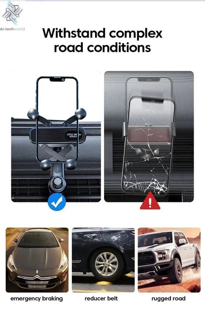 360 Rotation Car Navigation Bracket with Air Vent Clip, Telescopic Stand for 4.7-7 Inch Phones Ai-TechWorld