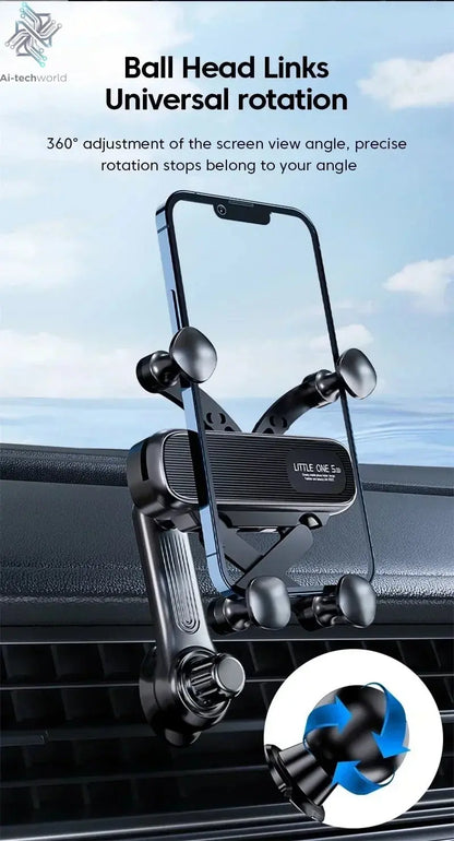 360 Rotation Car Navigation Bracket with Air Vent Clip, Telescopic Stand for 4.7-7 Inch Phones Ai-TechWorld