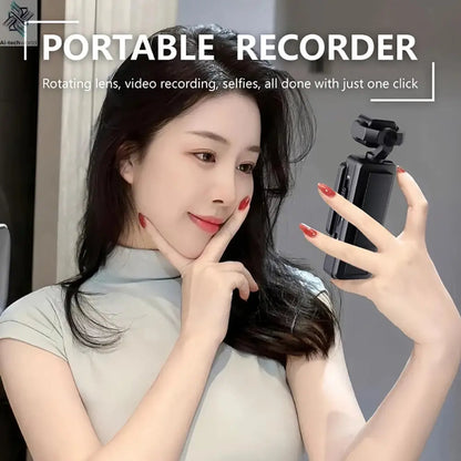 360 ° Rotating Handheld Mini Anti-shake Camera 1080P HD Display Screen WiFi Wireless Wearable Night Vision Outdoor Motion Camera Ai-TechWorld 