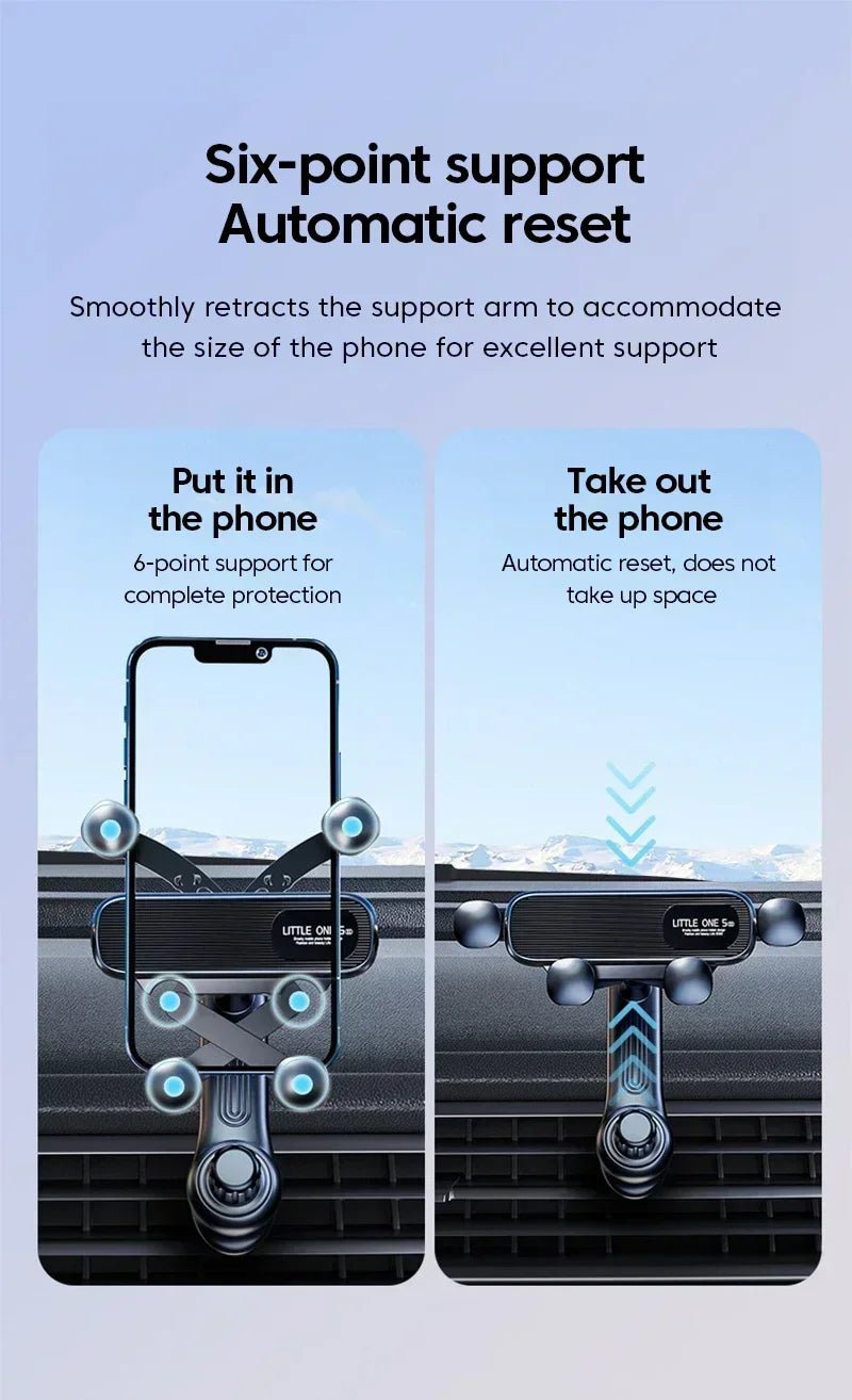 360 Rotation Car Navigation Bracket Air Vent Clip Navigation Stand Telescopic Air Outlet Phone Support for 4.7-7 Inch Ai-TechWorld