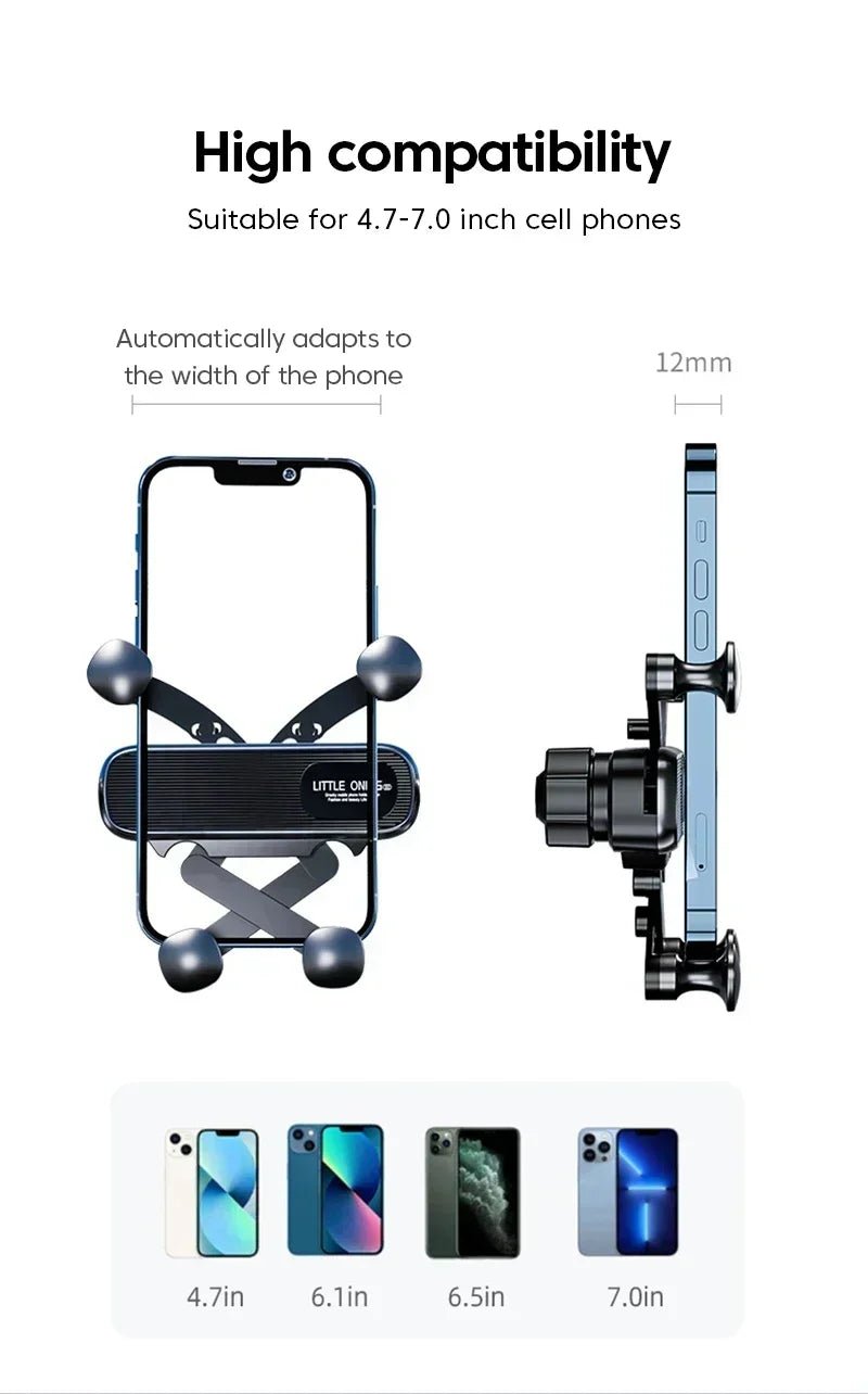 360 Rotation Car Navigation Bracket with Air Vent Clip, Telescopic Stand for 4.7-7 Inch Phones Ai-TechWorld