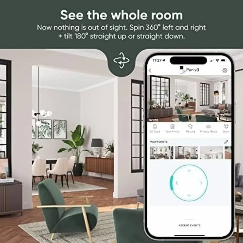 360° Smart Home Security with Night Vision, 2 - Way Audio, Motion Tracking, Works with Alexa - Ai - TechWorld