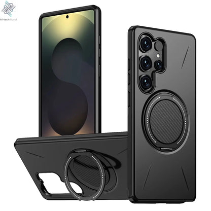 360° Magnetic Bracket Case For Samsung Galaxy S25 S24 S23 S22 Ultra S25FE S24FE S23FE S25Edge For Magsafe Shockproo Cover Fundar Ai-TechWorld 