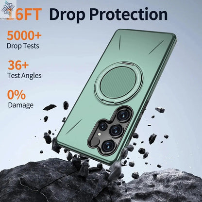 360° Magnetic Bracket Case For Samsung Galaxy S25 S24 S23 S22 Ultra S25FE S24FE S23FE S25Edge For Magsafe Shockproo Cover Fundar Ai-TechWorld 