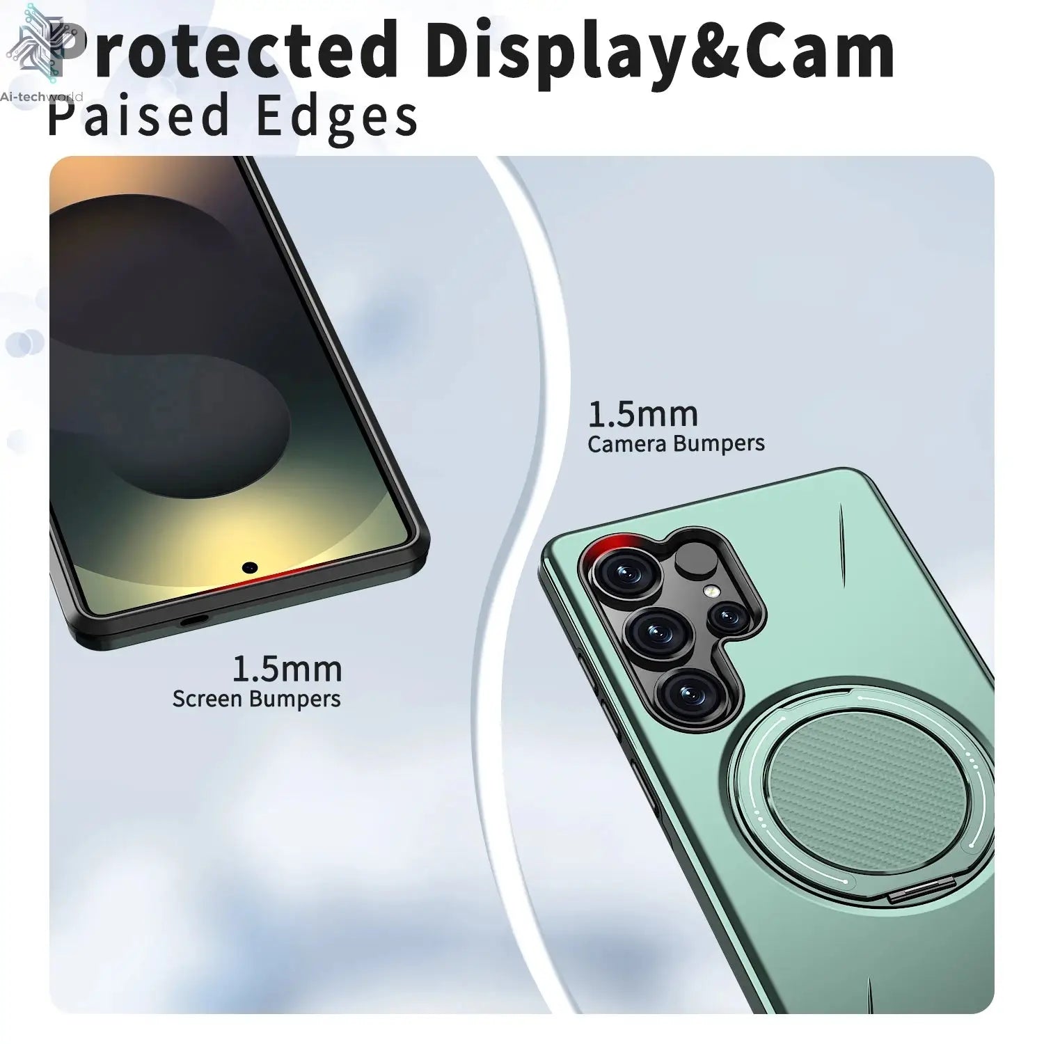 360° Magnetic Bracket Case For Samsung Galaxy S25 S24 S23 S22 Ultra S25FE S24FE S23FE S25Edge For Magsafe Shockproo Cover Fundar Ai-TechWorld 