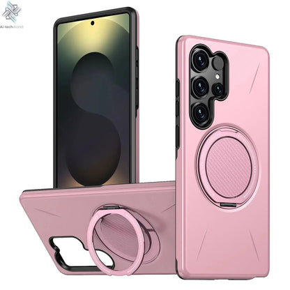 360° Magnetic Bracket Case For Samsung Galaxy S25 S24 S23 S22 Ultra S25FE S24FE S23FE S25Edge For Magsafe Shockproo Cover Fundar Ai-TechWorld 