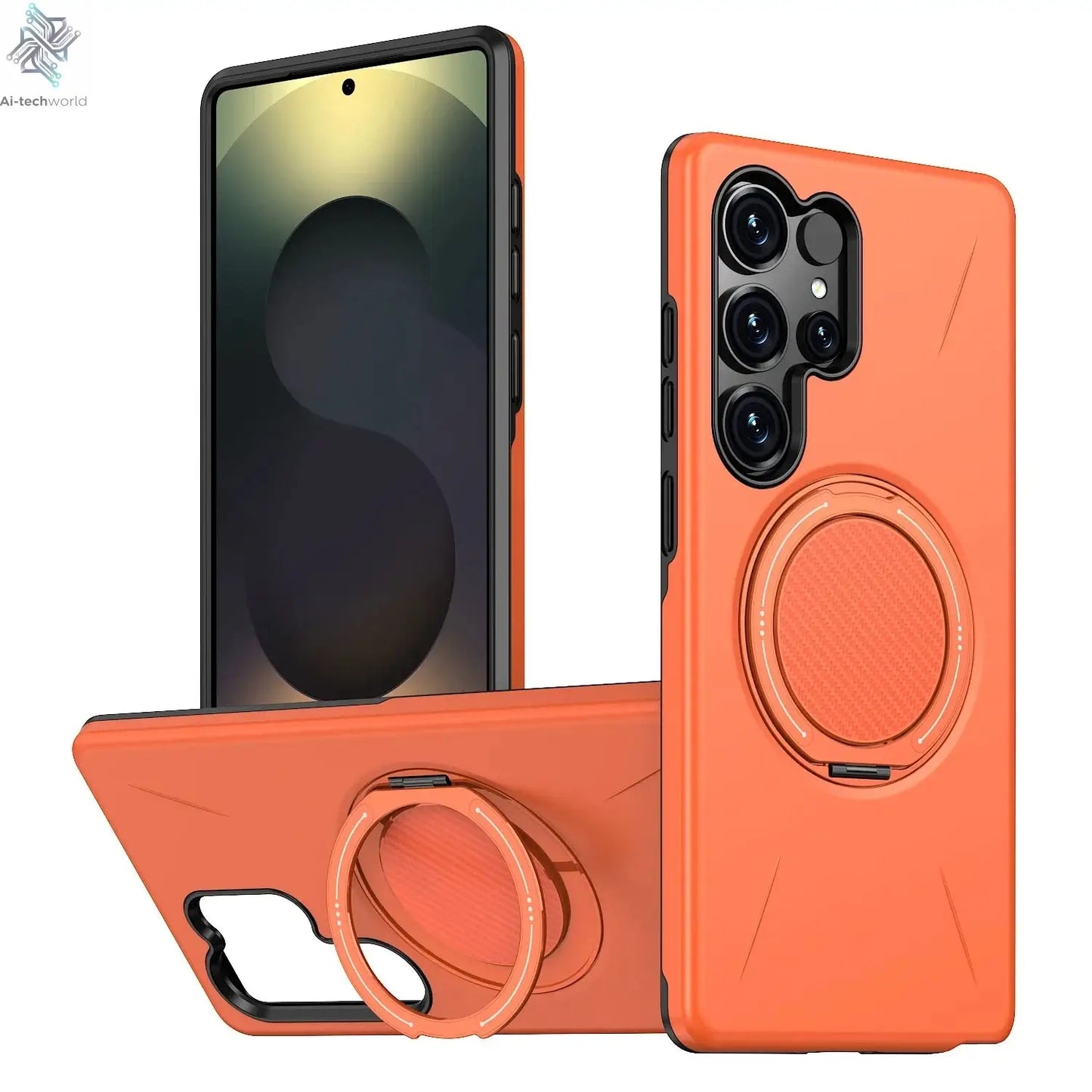 360° Magnetic Bracket Case For Samsung Galaxy S25 S24 S23 S22 Ultra S25FE S24FE S23FE S25Edge For Magsafe Shockproo Cover Fundar Ai-TechWorld 