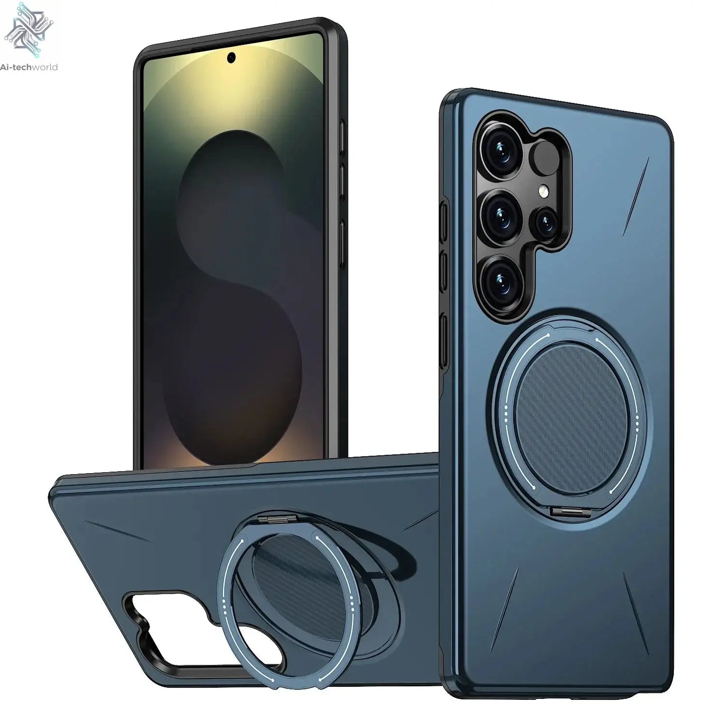 360° Magnetic Bracket Case For Samsung Galaxy S25 S24 S23 S22 Ultra S25FE S24FE S23FE S25Edge For Magsafe Shockproo Cover Fundar Ai-TechWorld 