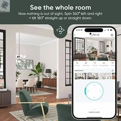 360° Smart Home Security with Night Vision, 2 - Way Audio, Motion Tracking, Works with Alexa - Ai - TechWorld