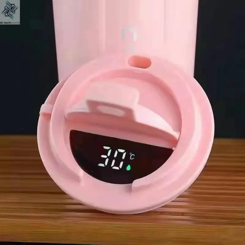 380/510ml Thermos Coffee Mug Stainless Steel Coffee Cup Temperature Display Vacuum Flask Thermal Tumbler Insulated Water Bottle - Ai-TechWorld