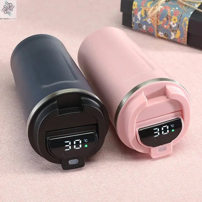 380/510ml Thermos Coffee Mug Stainless Steel Coffee Cup Temperature Display Vacuum Flask Thermal Tumbler Insulated Water Bottle - Ai-TechWorld