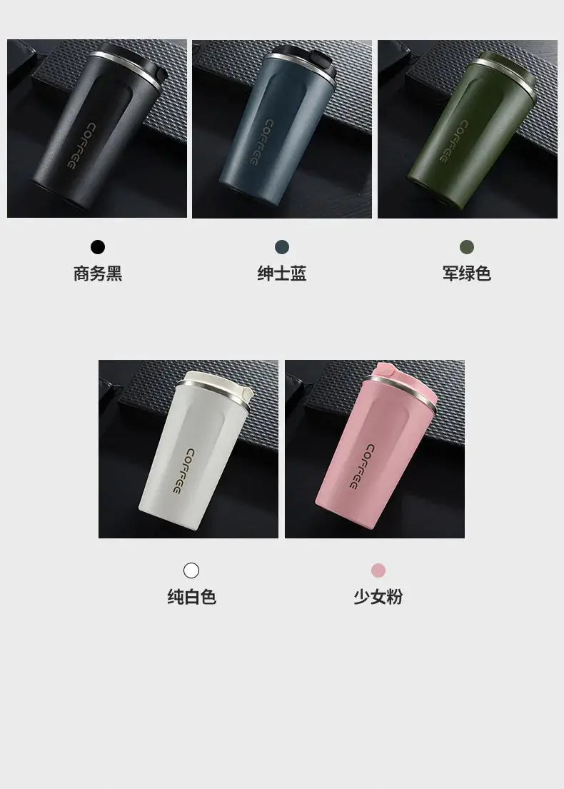 380/510ml Thermos Coffee Mug Stainless Steel Coffee Cup Temperature Display Vacuum Flask Thermal Tumbler Insulated Water Bottle - Ai-TechWorld