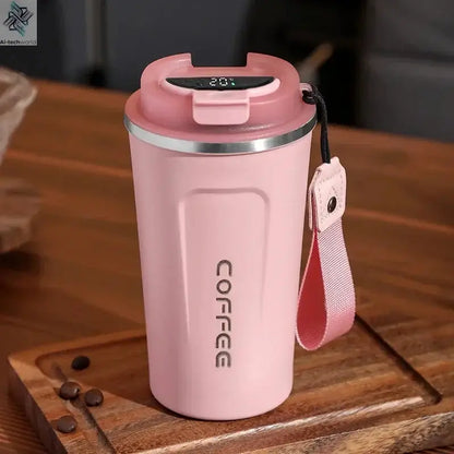 380/510ml Thermos Coffee Mug Stainless Steel Coffee Cup Temperature Display Vacuum Flask Thermal Tumbler Insulated Water Bottle - Ai-TechWorld