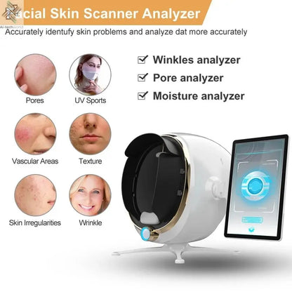 3D Skin Analyzer Machine Professional 3D Three - Dimensional Magic Mirror Skin Analysis Scanner Detector for Salon - Ai - TechWorld