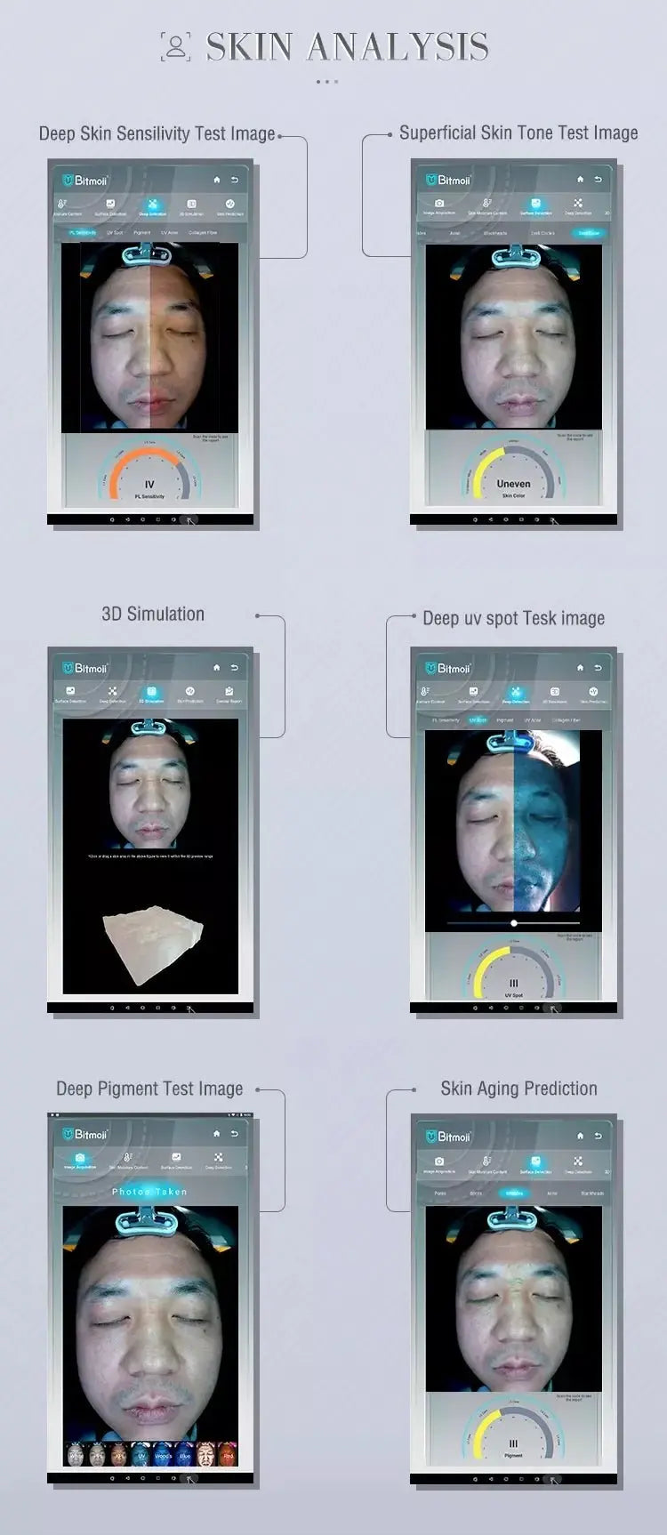3D Skin Analyzer Machine Professional 3D Three - Dimensional Magic Mirror Skin Analysis Scanner Detector for Salon - Ai - TechWorld