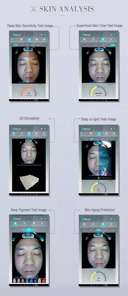 3D Skin Analyzer Machine Professional 3D Three - Dimensional Magic Mirror Skin Analysis Scanner Detector for Salon - Ai - TechWorld