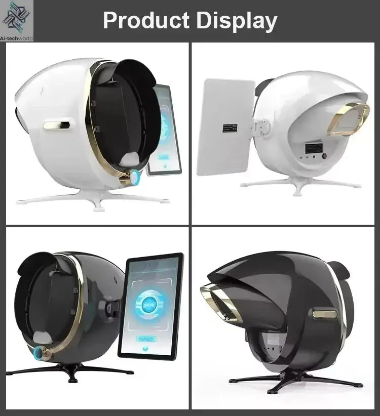 3D Skin Scanner Care Facial Analyzer Monitor Machine Magic Mirror Portable Testing English Detector Face Camera Test Analysis Ai-TechWorld