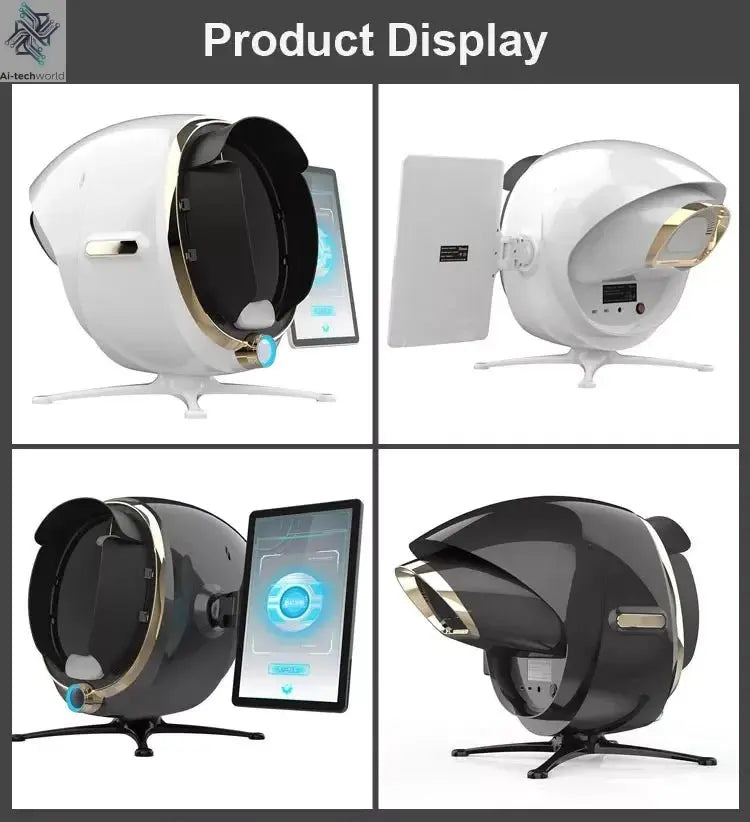 3D Skin Scanner Care Facial Analyzer Monitor Machine Magic Mirror Portable Testing English Detector Face Camera Test Analysis Ai-TechWorld