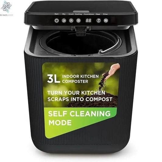 3L Electric Kitchen Composter – Automatic Countertop Compost Bin - Ai - TechWorld