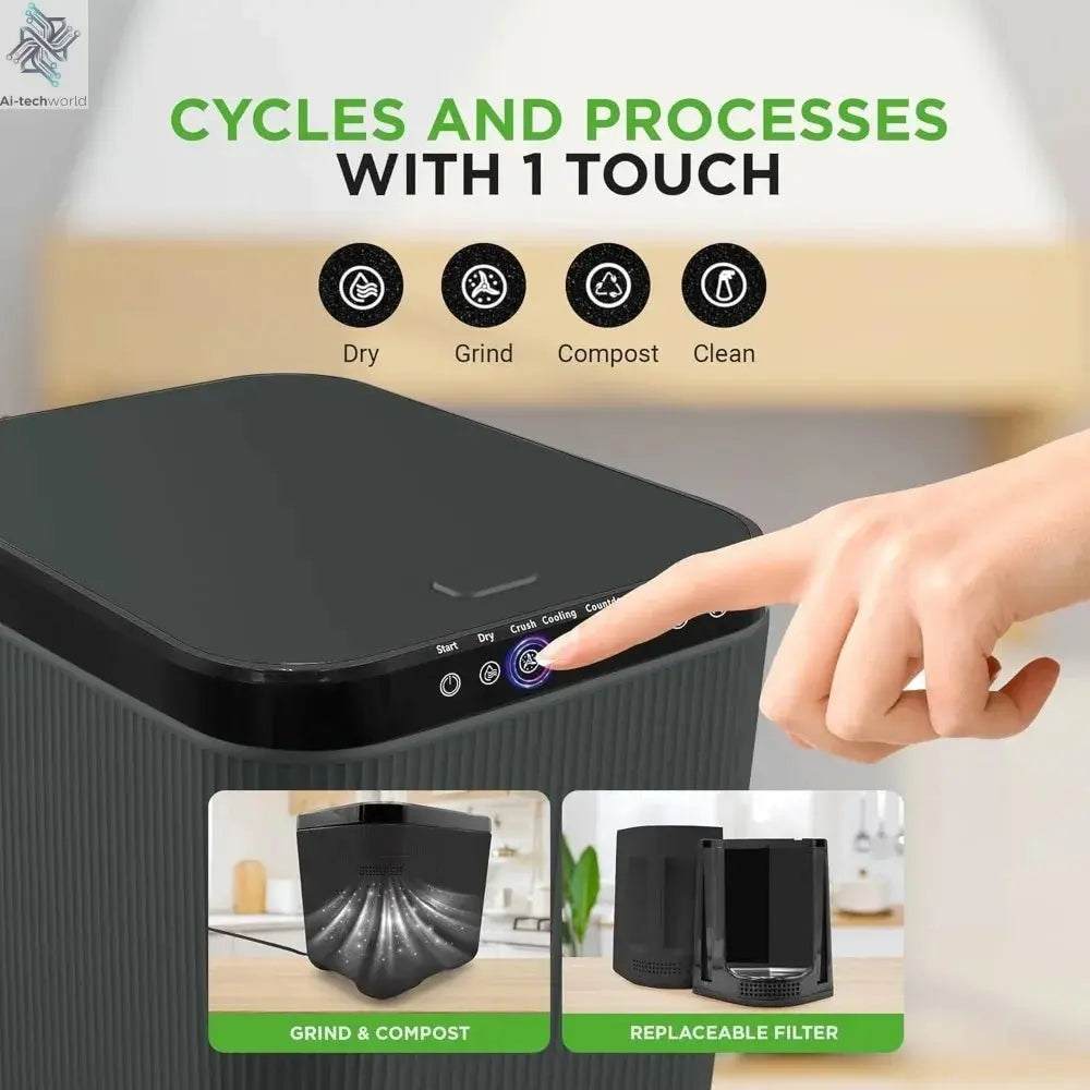 3L Electric Kitchen Composter – Automatic Countertop Compost Bin - Ai - TechWorld