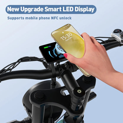 JANSNO X60 20" Fat Tires Electric Bikes 750W*2 Dual Motor 48V 23Ah Battery Ai-TechWorld 