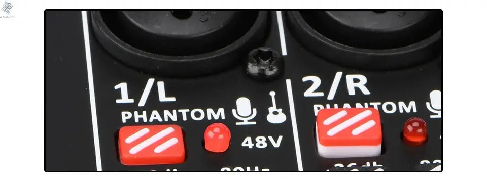 4 Channel Audio Sound Mixer 7 Band EQ 99 DSP Effects 48V Bluetooth Sound Mixing Console PC Playback Recording DJ Party AM-AX4 Ai-TechWorld 
