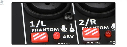 4 Channel Audio Sound Mixer 7 Band EQ 99 DSP Effects 48V Bluetooth Sound Mixing Console PC Playback Recording DJ Party AM-AX4 Ai-TechWorld 