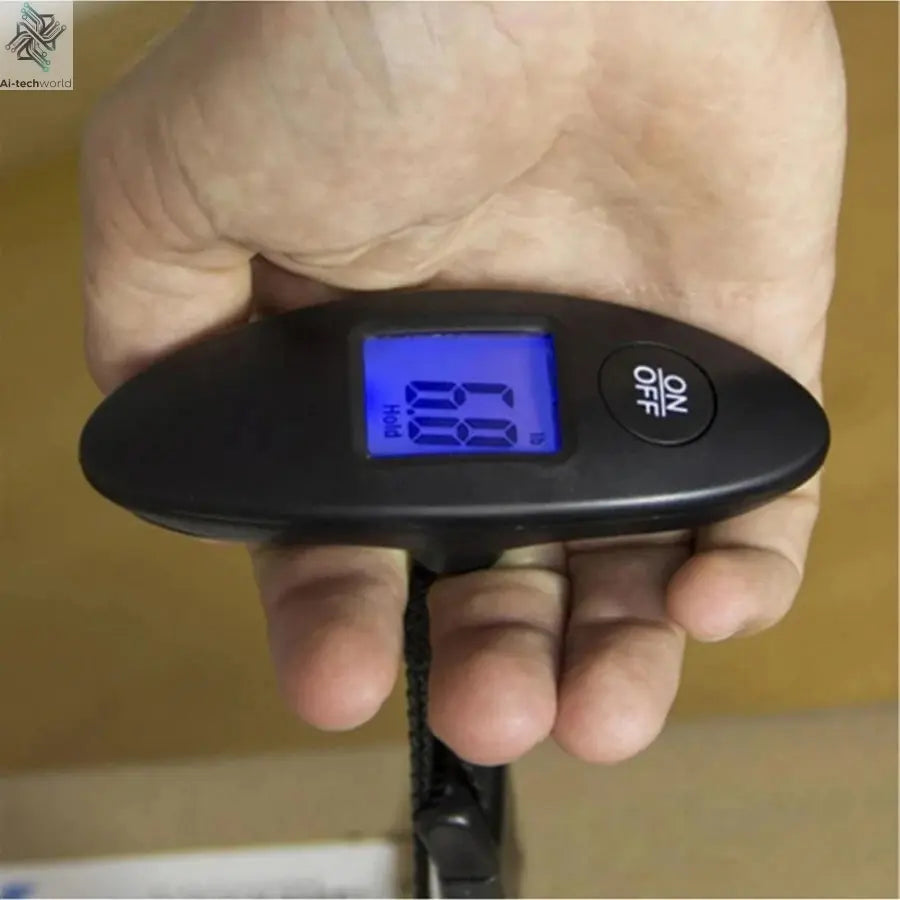 40kg/100g Portable Luggage Scale High Precision Travel Digital Hanging Scales With Webbing belt LCD Digital Electronic Luggage Ai-TechWorld 