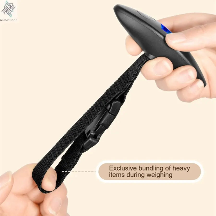 40kg/100g Portable Luggage Scale High Precision Travel Digital Hanging Scales With Webbing belt LCD Digital Electronic Luggage Ai-TechWorld 